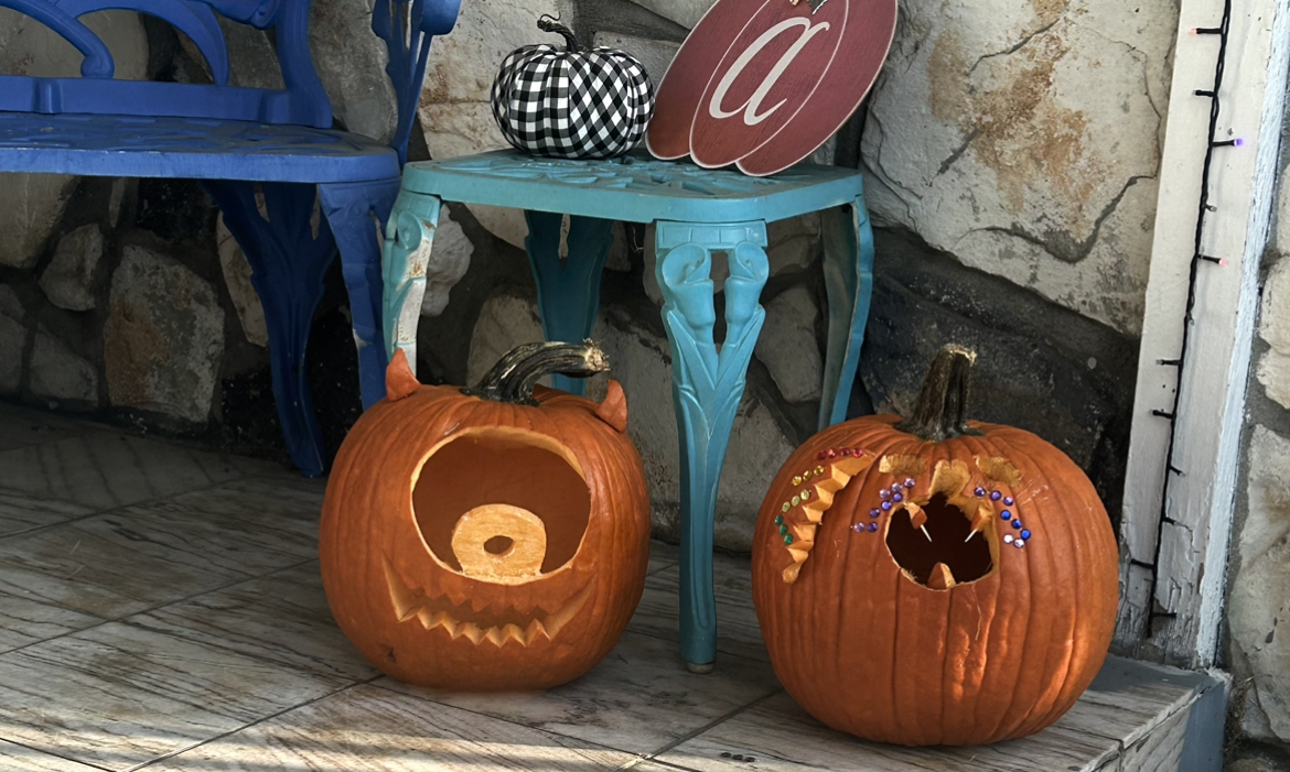 carved pumpkins doing their job. 