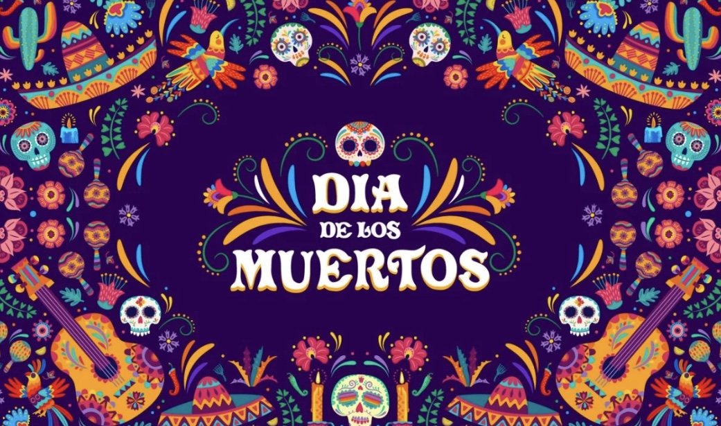 Community Health Centers poster during Dia de los Muertos.