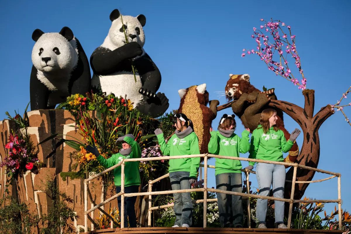 Photo of the San Diego Zoo Float that SDHS students helped build (PC: Los Angeles Times) 